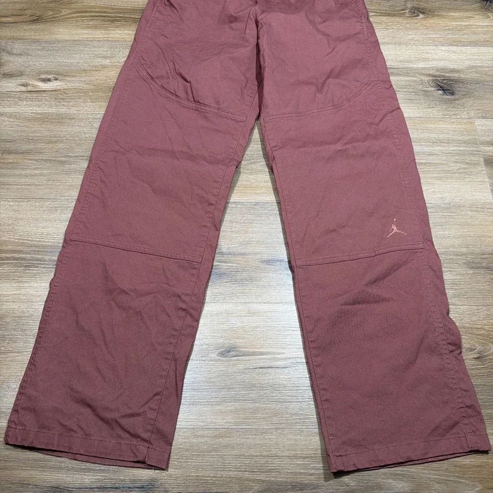 Nike Air Jordan Double Knee Pants Men's SMALL Burgundy Red Skate Baggy 30